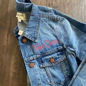 “Topo Chica” Madewell Classic Denim Jean Jacket Specialty Embroidered